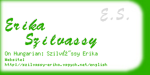 erika szilvassy business card